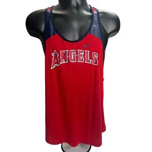 Nike Dri-Fit MLB Los Angeles Angels Racerback Tank Top Women’s Large Red Navy